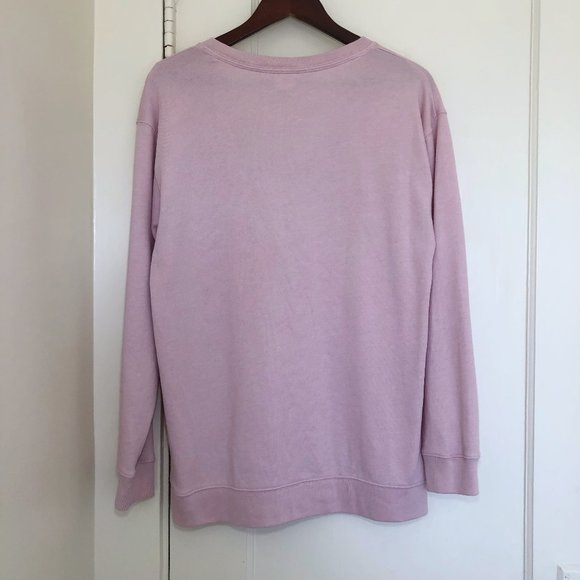 PINK Lace Up Campus Crew Sweatshirt - Picture 2 of 6